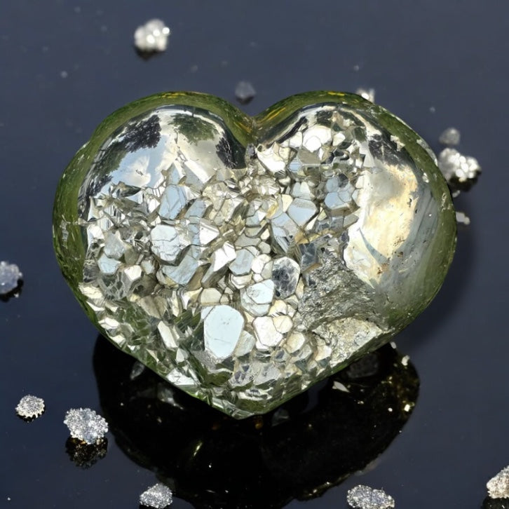 XL Pyrite Crystal Heart 9.3KG