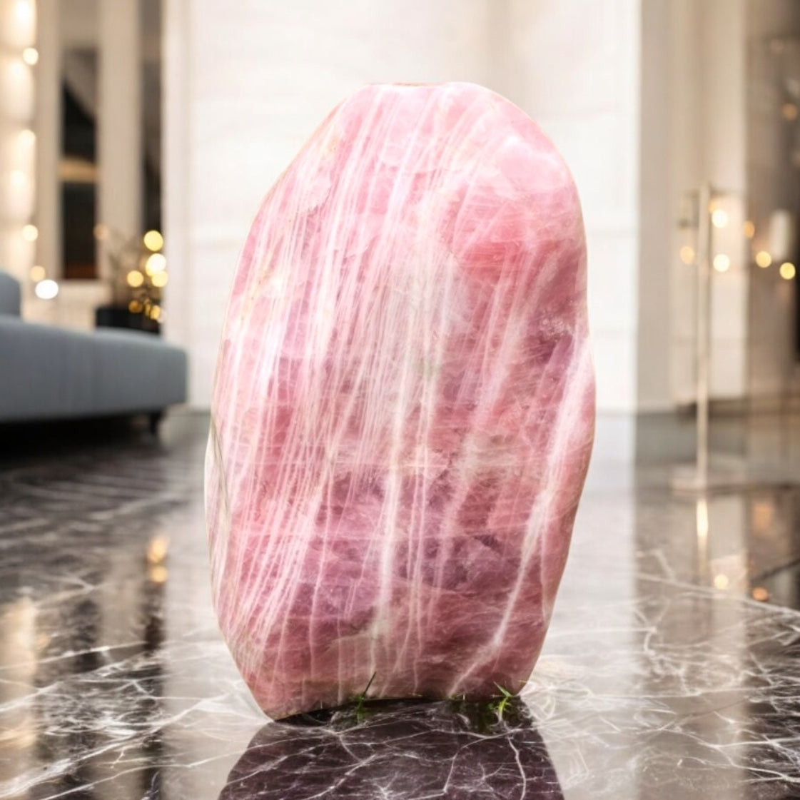 Very Large Rose Quartz Crystal Freeform – Distinction Crystals