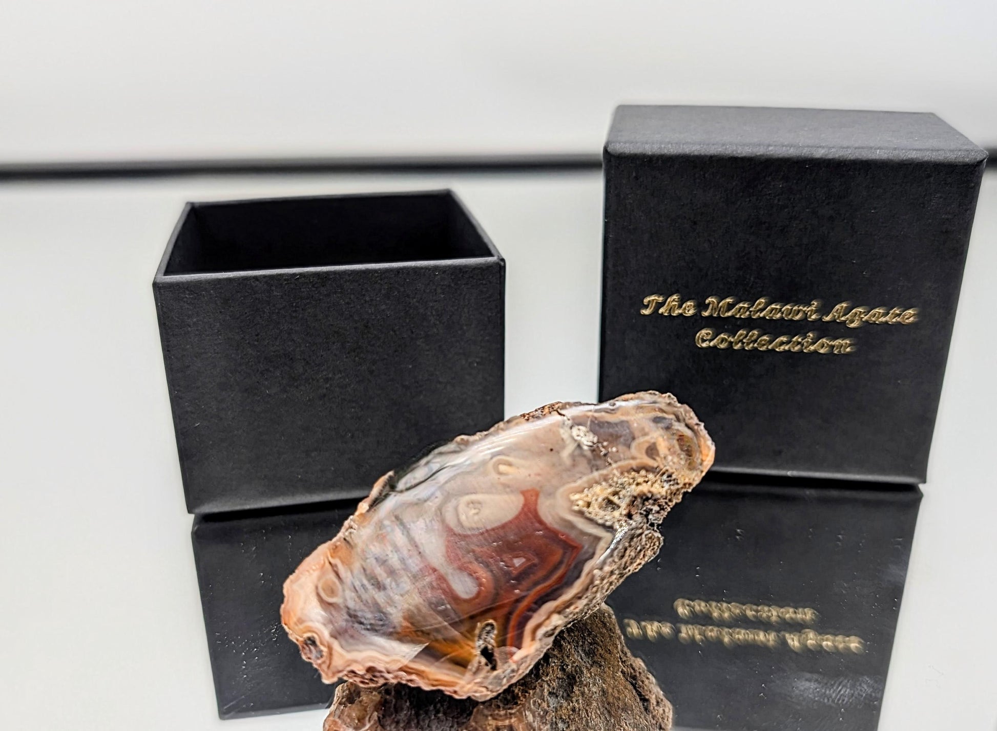 A premium Malawi Agate collection presented in a stylish gift box.