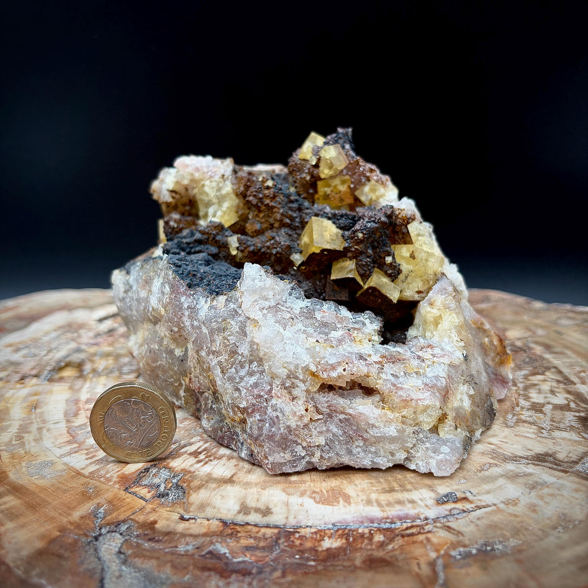Golden Fluorite natural mineral specimen for home decor