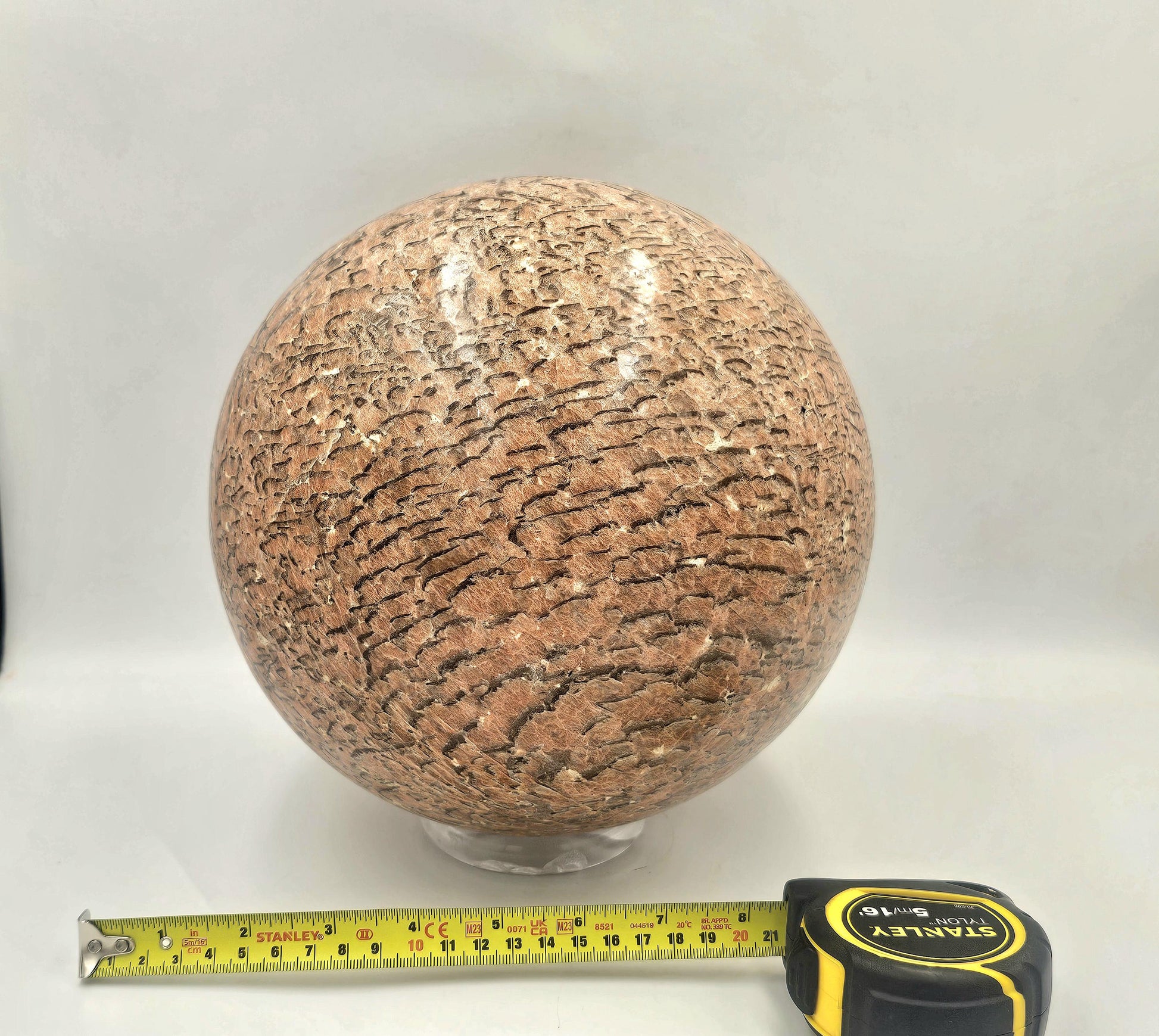 Large Graphic Moonstone Sphere Side