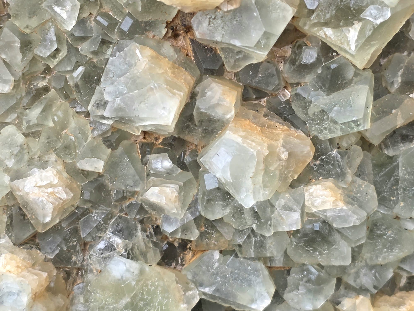 : Collector’s green fluorite matrix specimen with fine crystal growth.