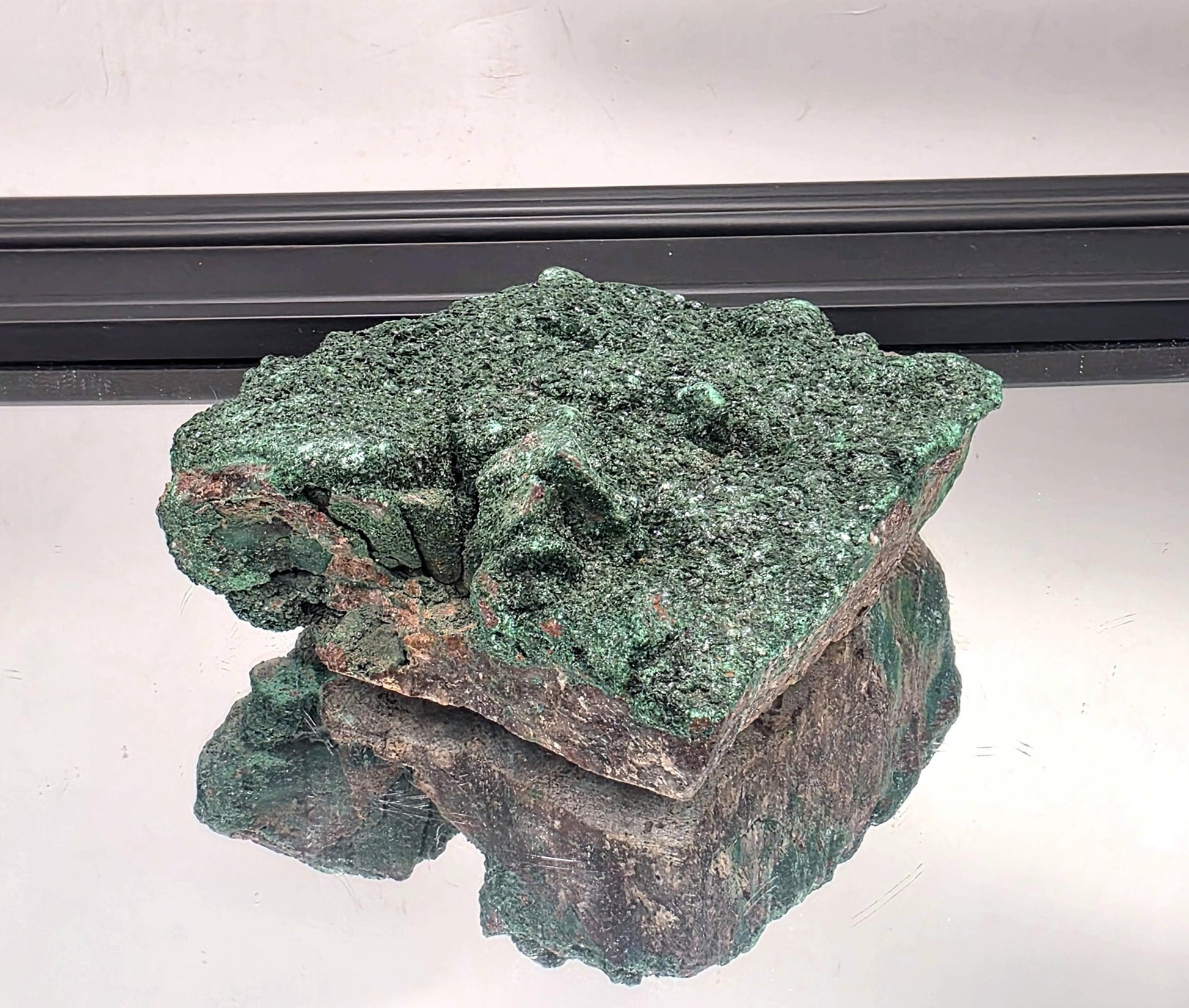 Natural Malachite with textured surface