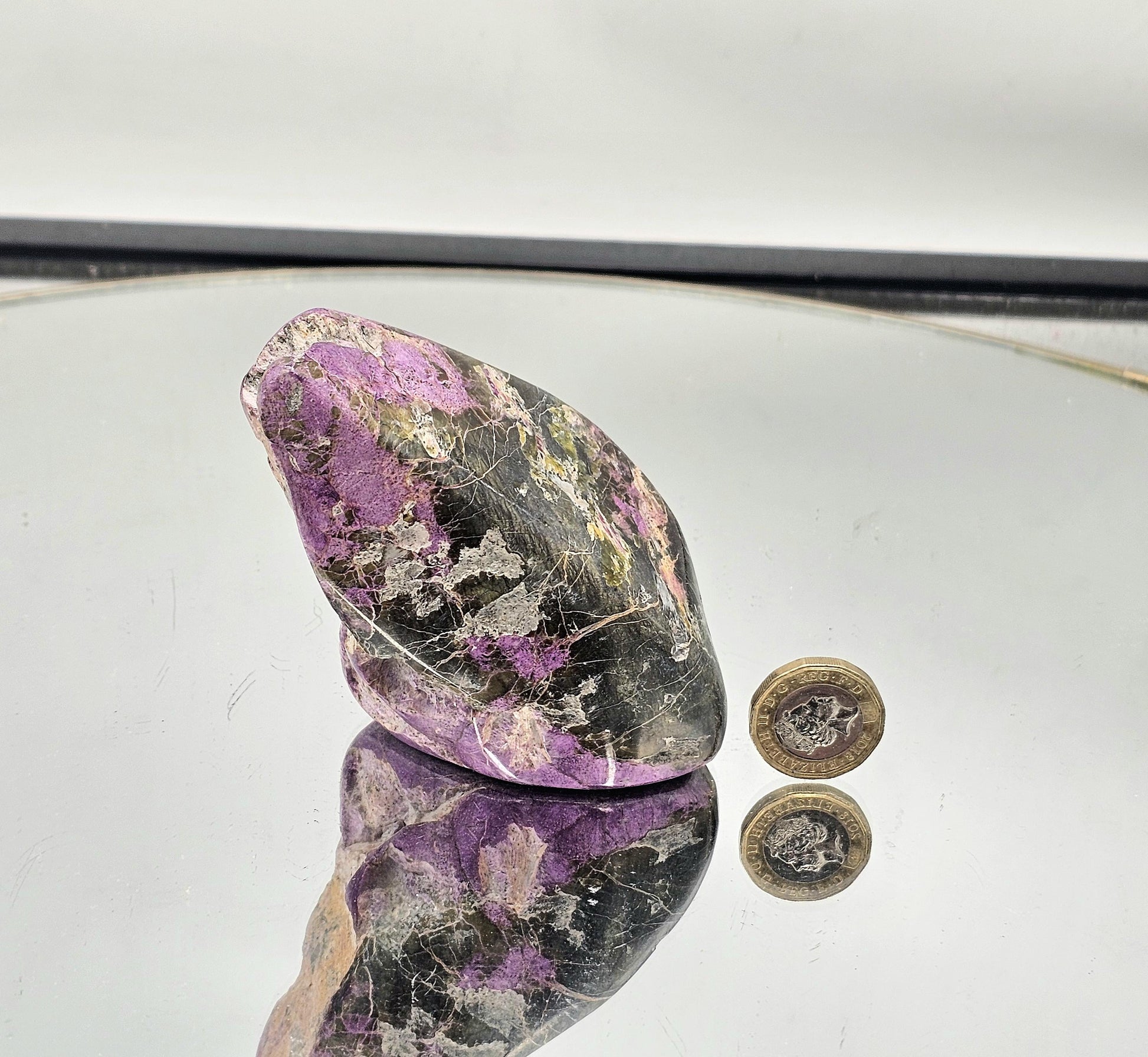  Hand-carved Stichtite crystal freeform