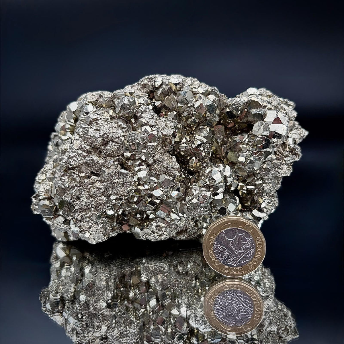 High-grade natural Pyrite cluster for mineral collectors.