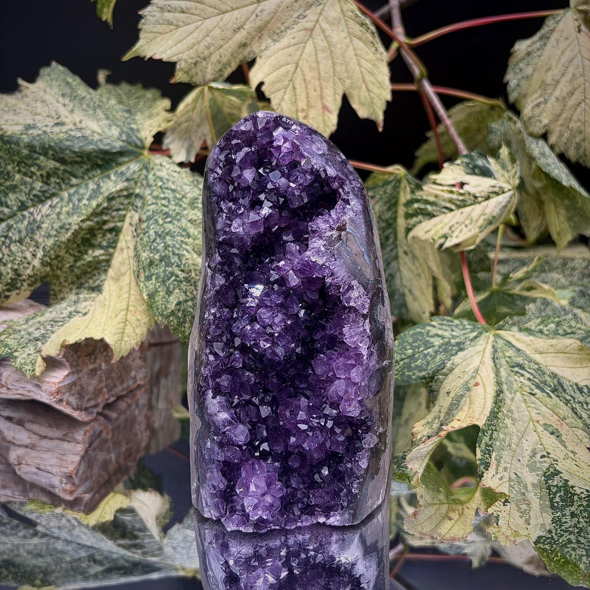 High-grade natural Uruguayan Amethyst crystal freeform.