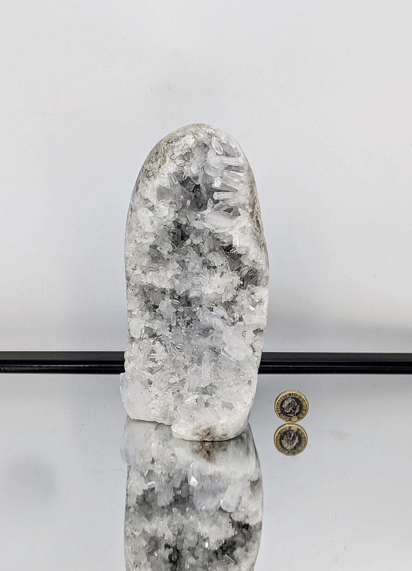 High-quality Madagascan Celestite freeform crystal specimen