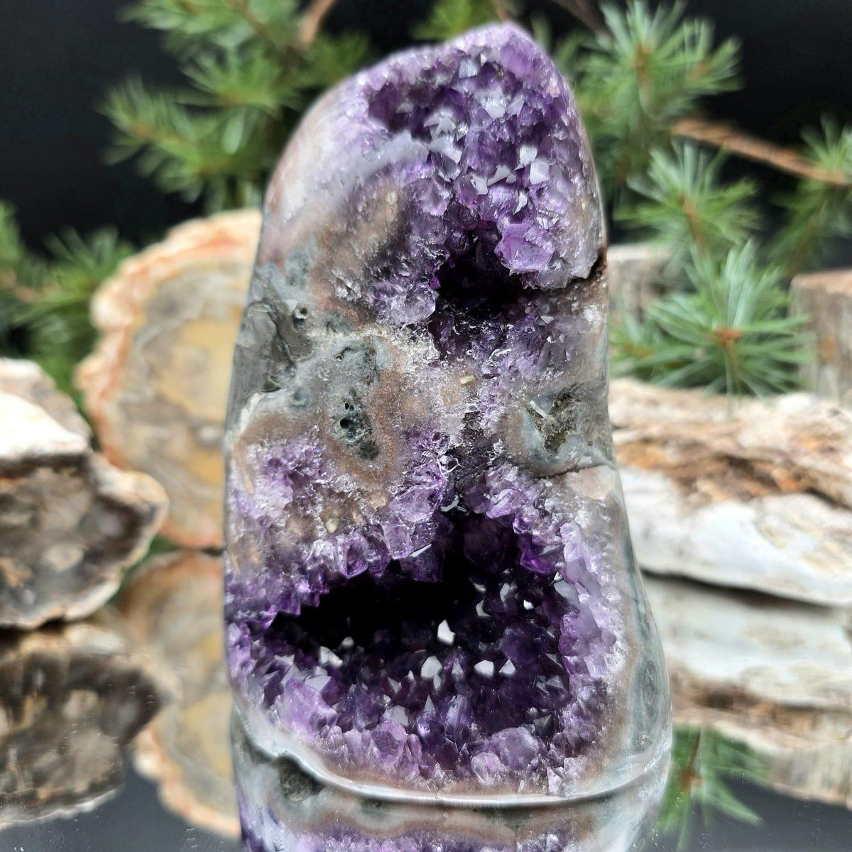 Natural Uruguayan Amethyst specimen offered as high-grade quality.