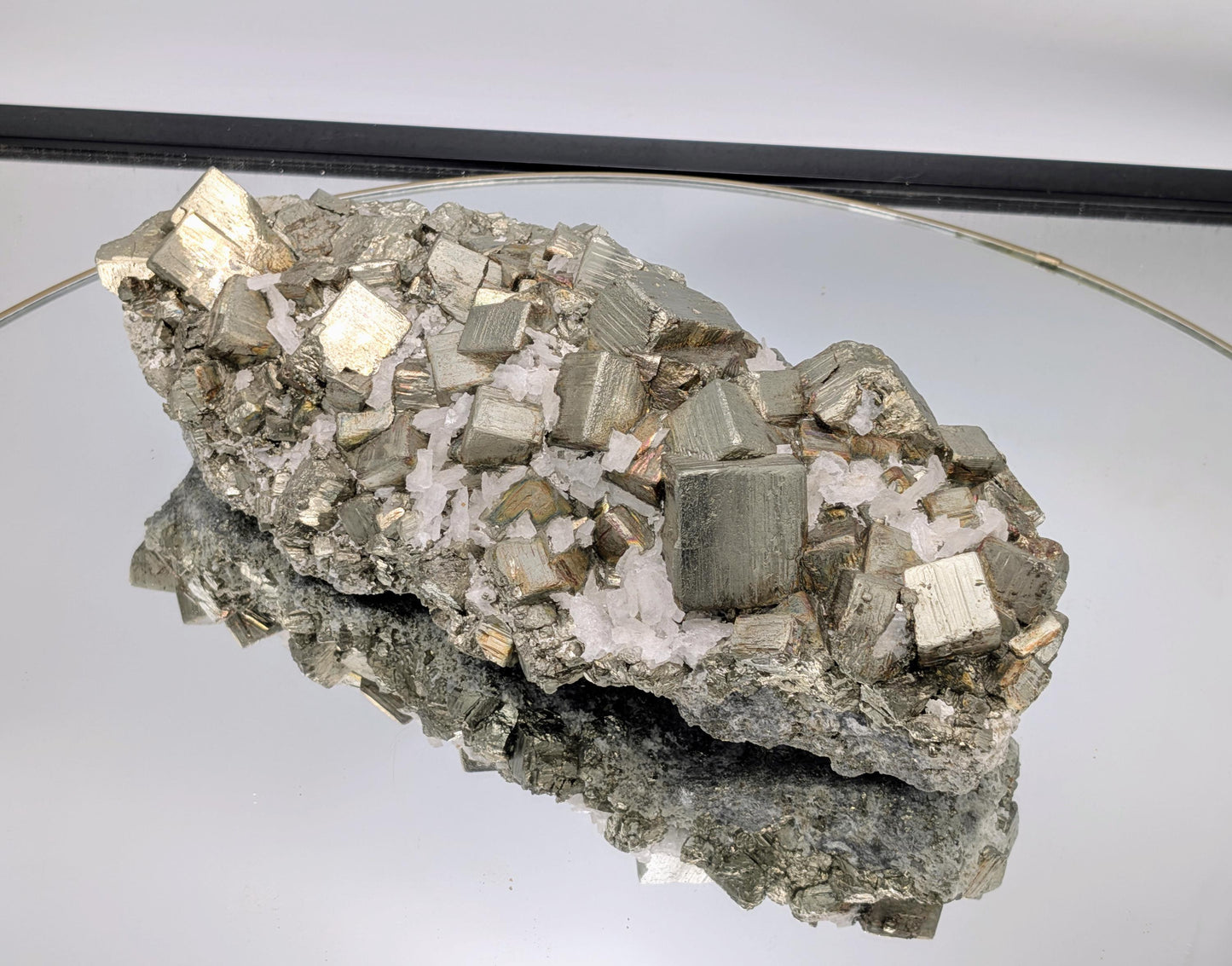 High-quality Pyrite crystal cluster, perfect for display.