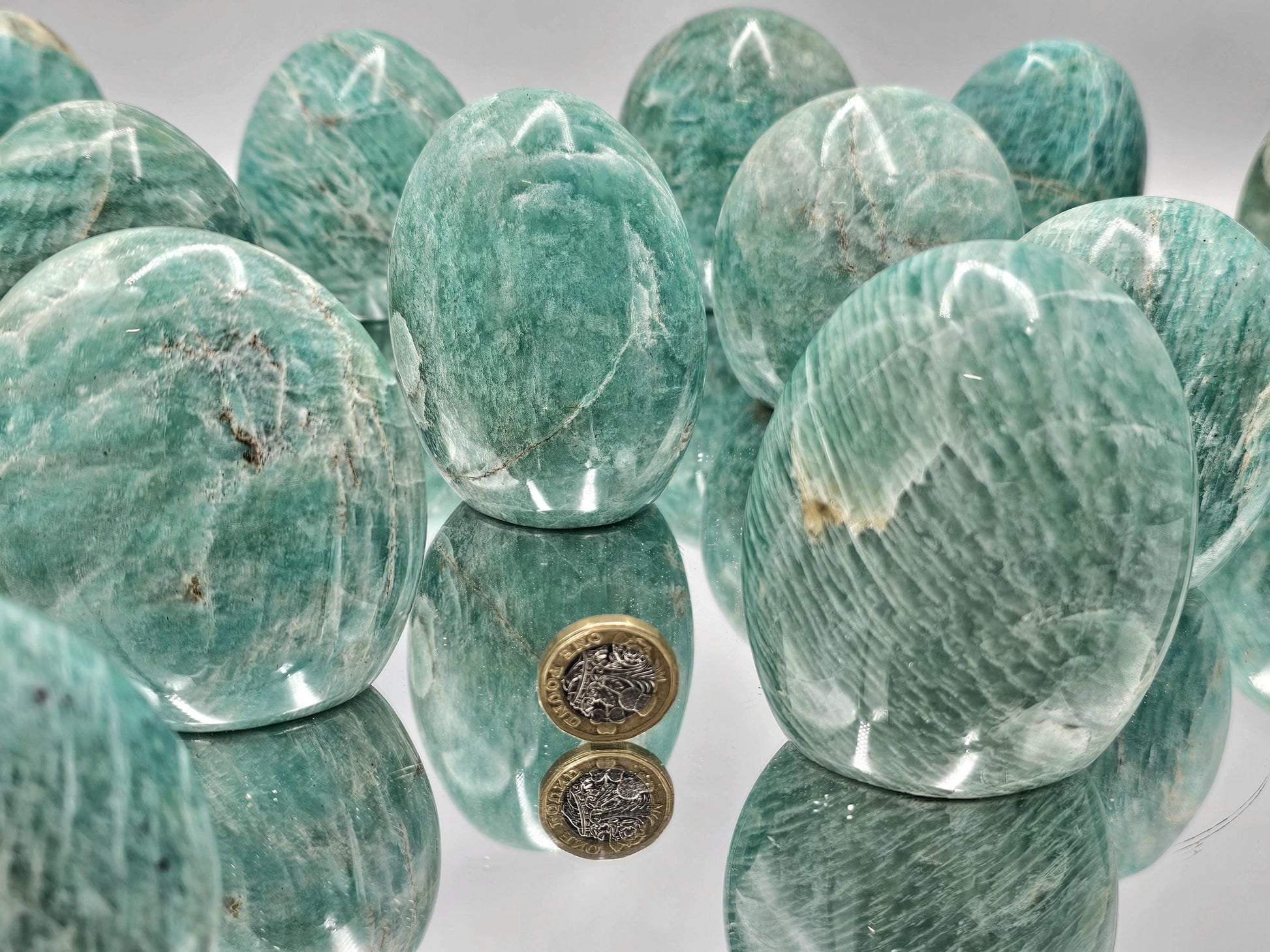 interior design crystals pastel green amazonite