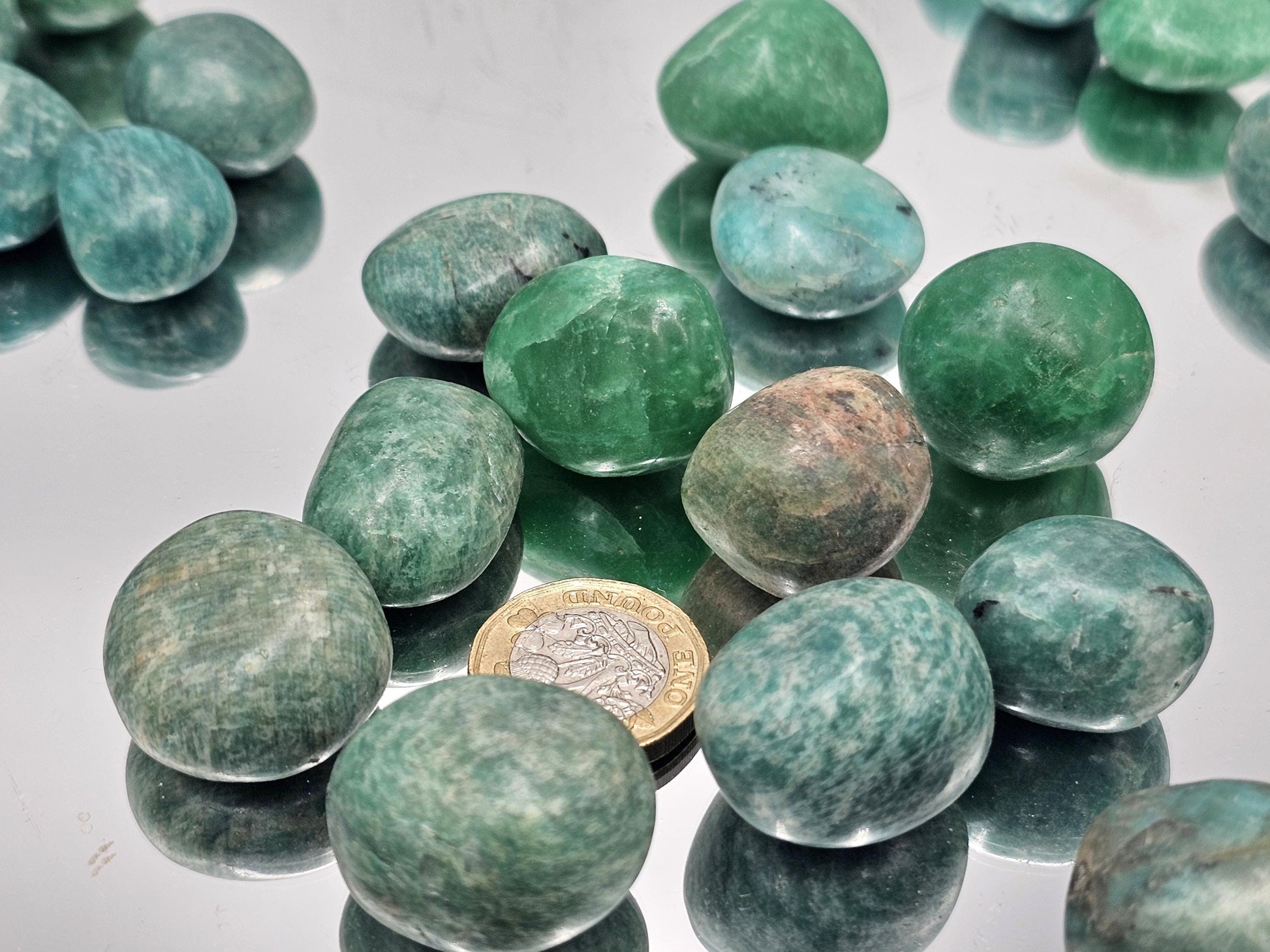 high quality amazonite crystal tumblestone