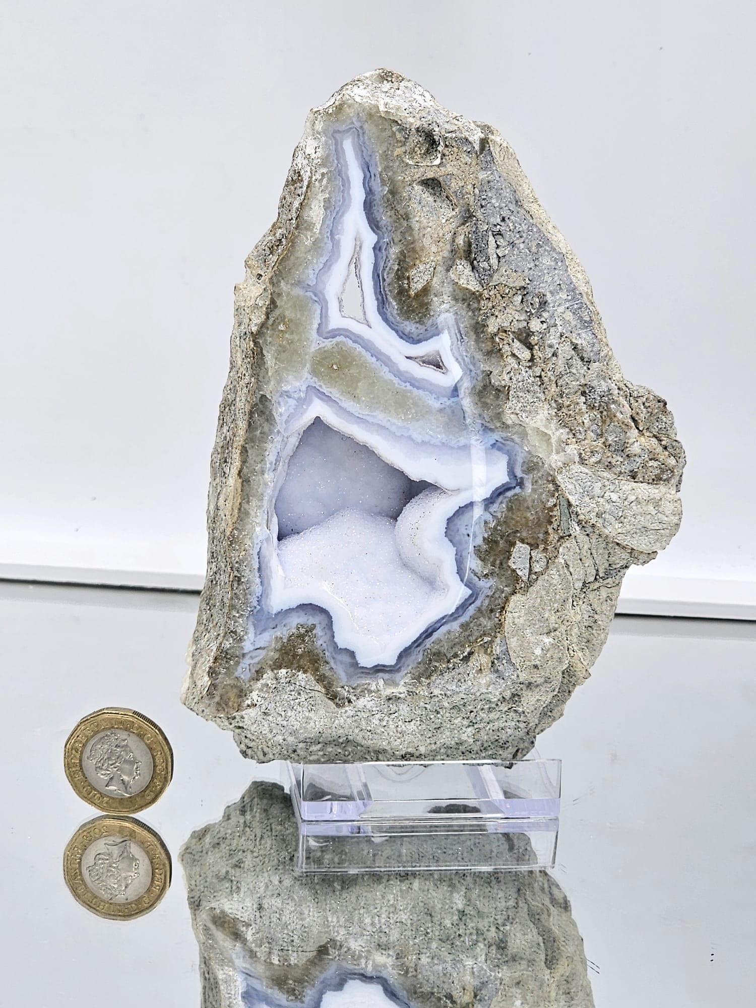 high quality blue lace agate crystal