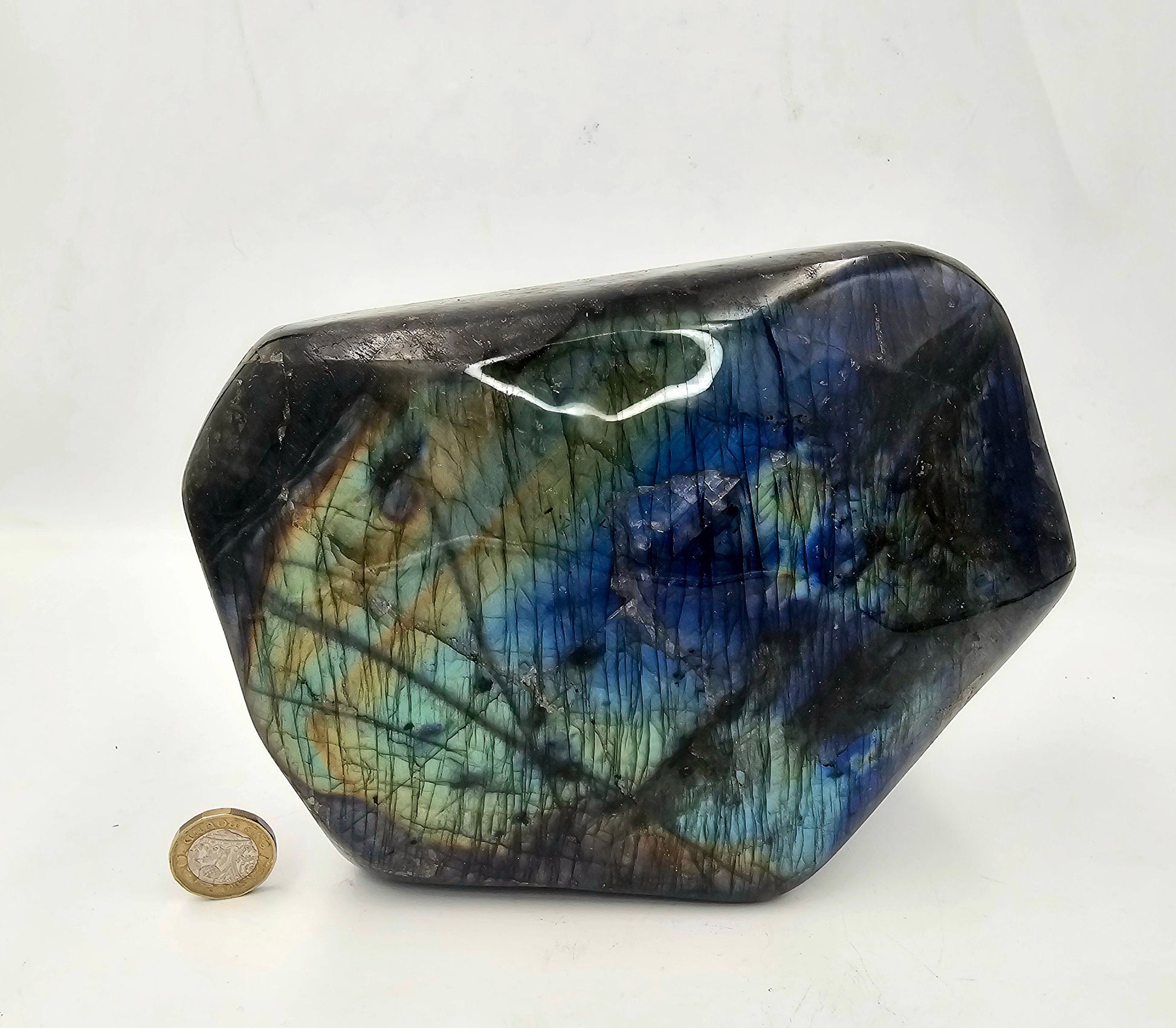 high quality large labradorite crystal