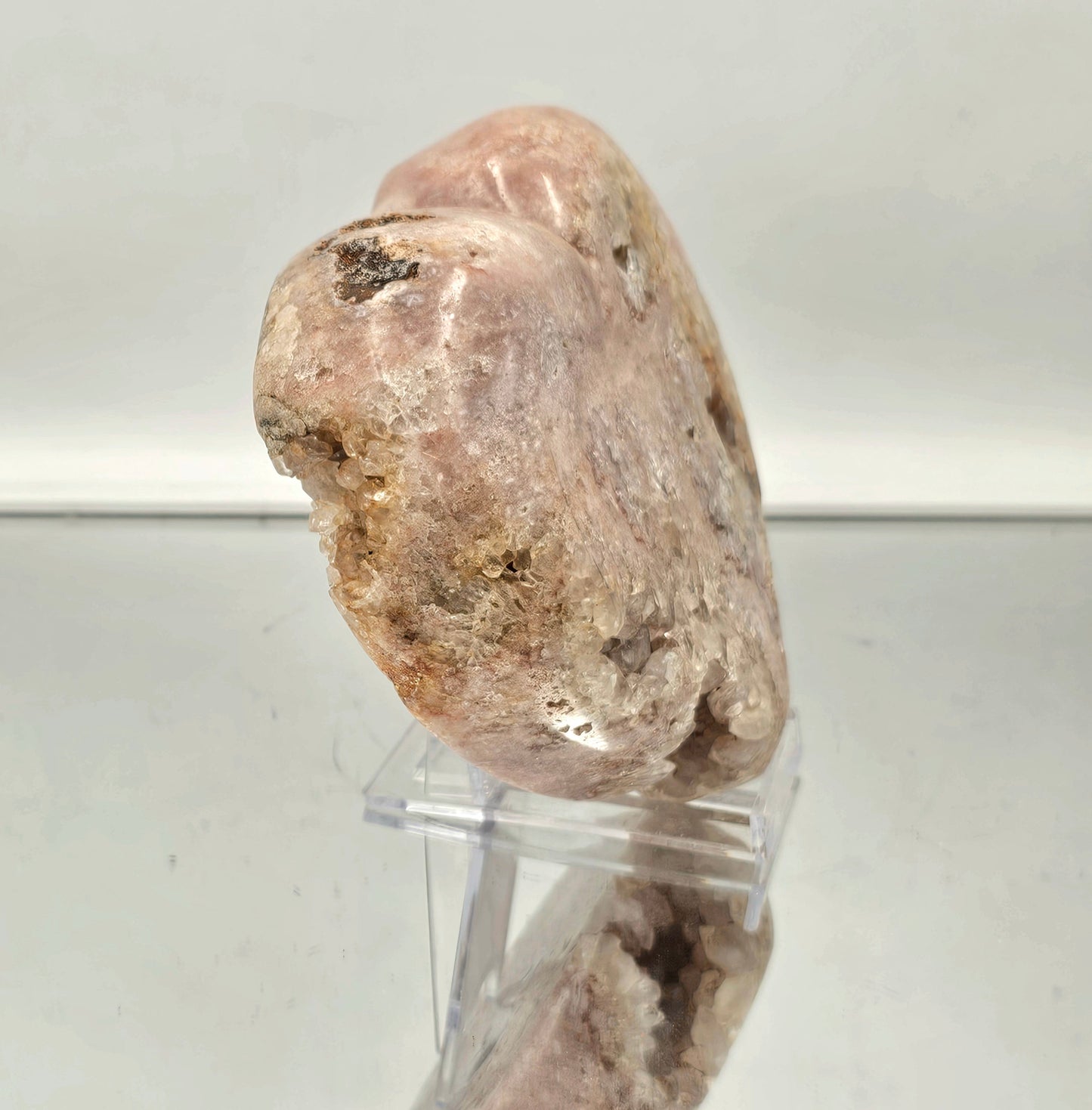 high quality pink amethyst heart