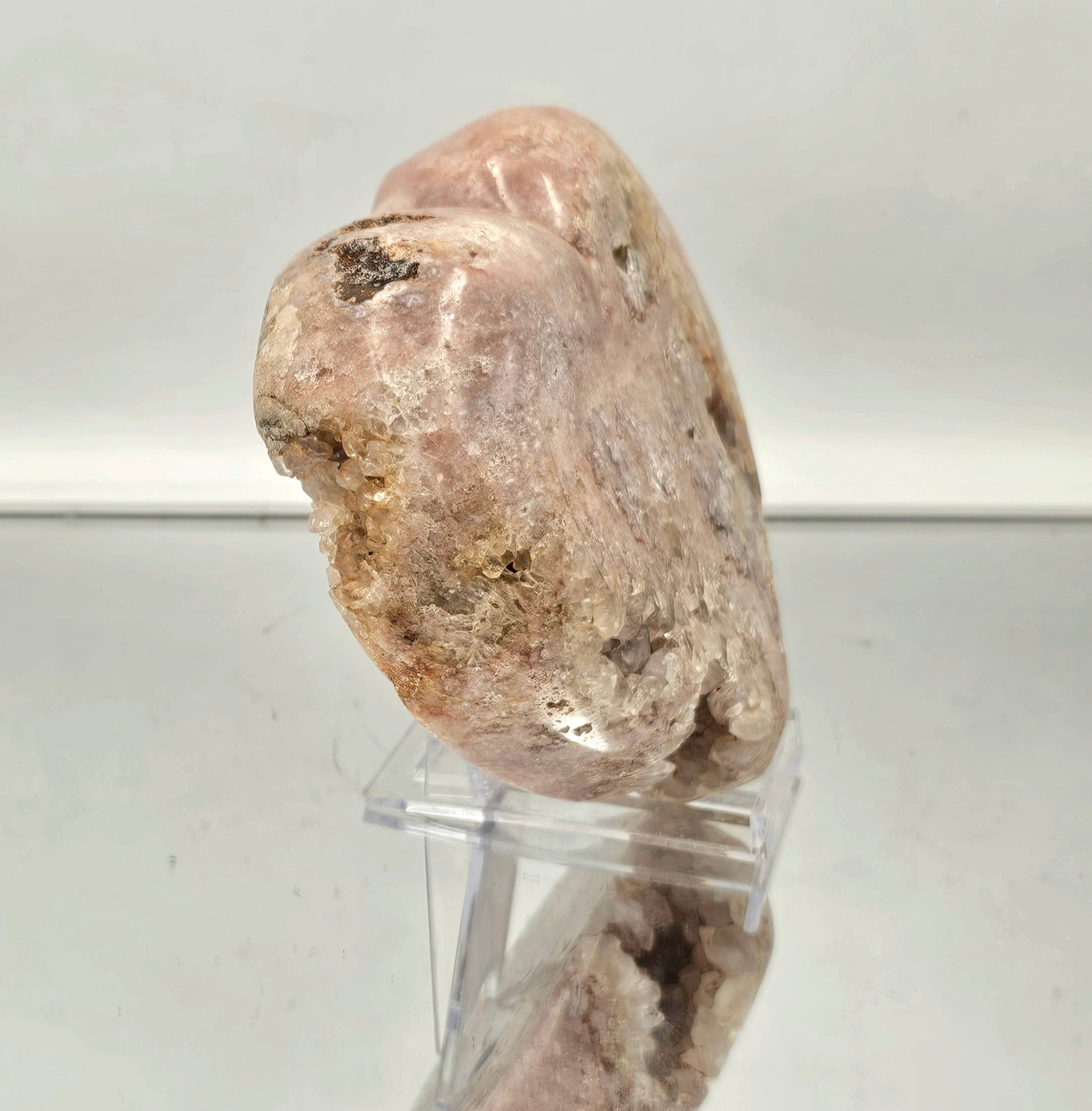 high quality pink amethyst heart