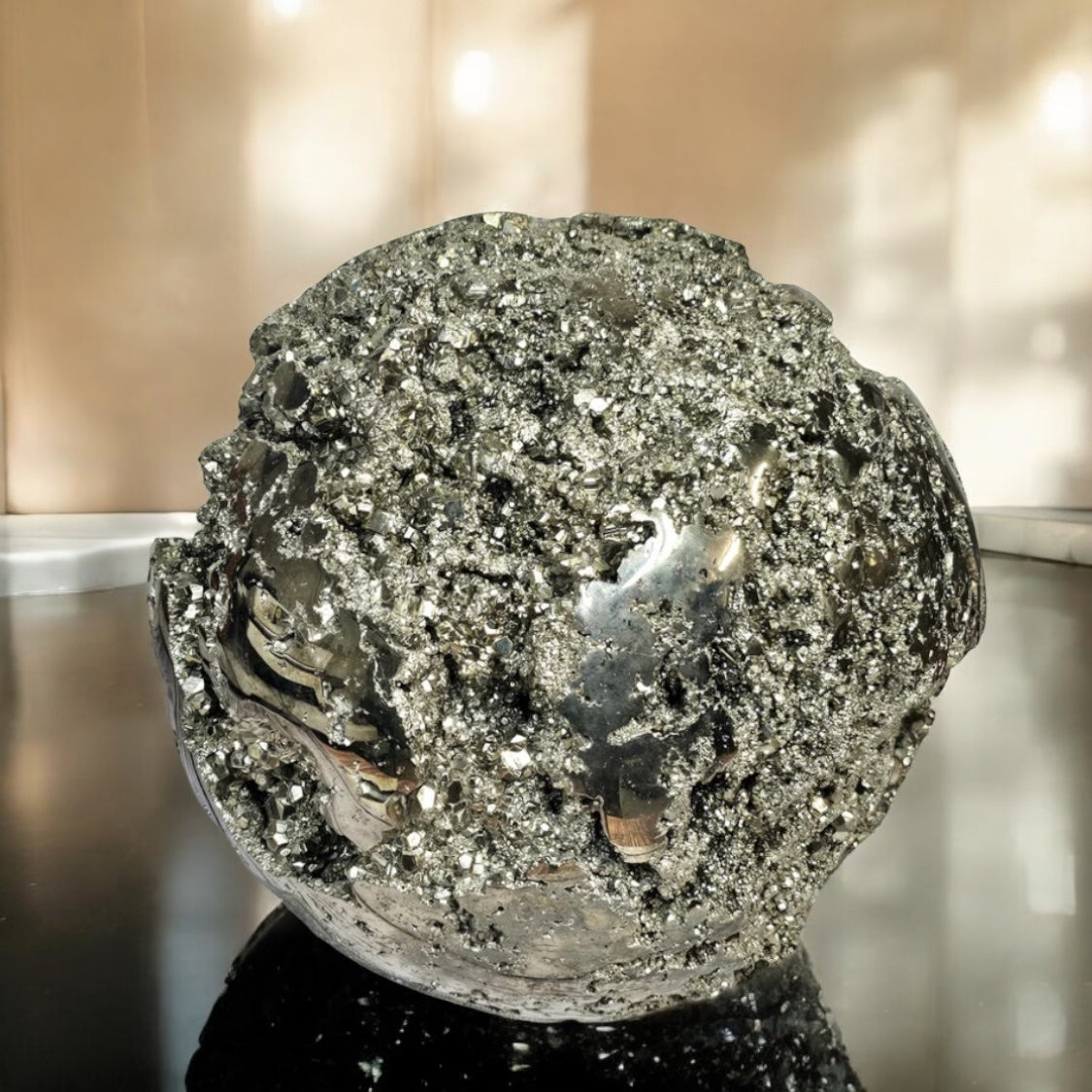 Giant Large Peruvian Pyrite Sphere - 64kg Statement Crystal ...
