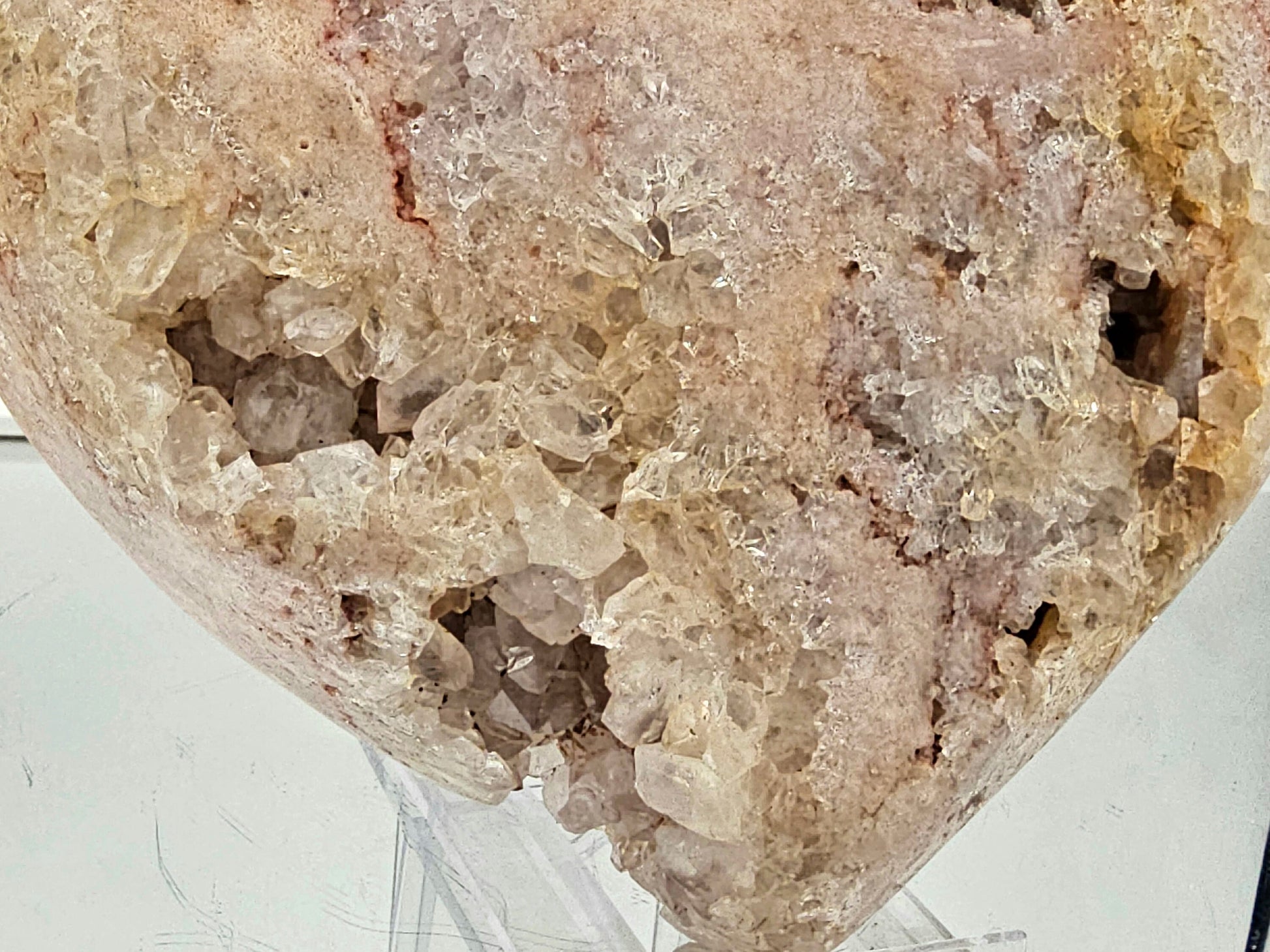 interior design large pink amethyst heart