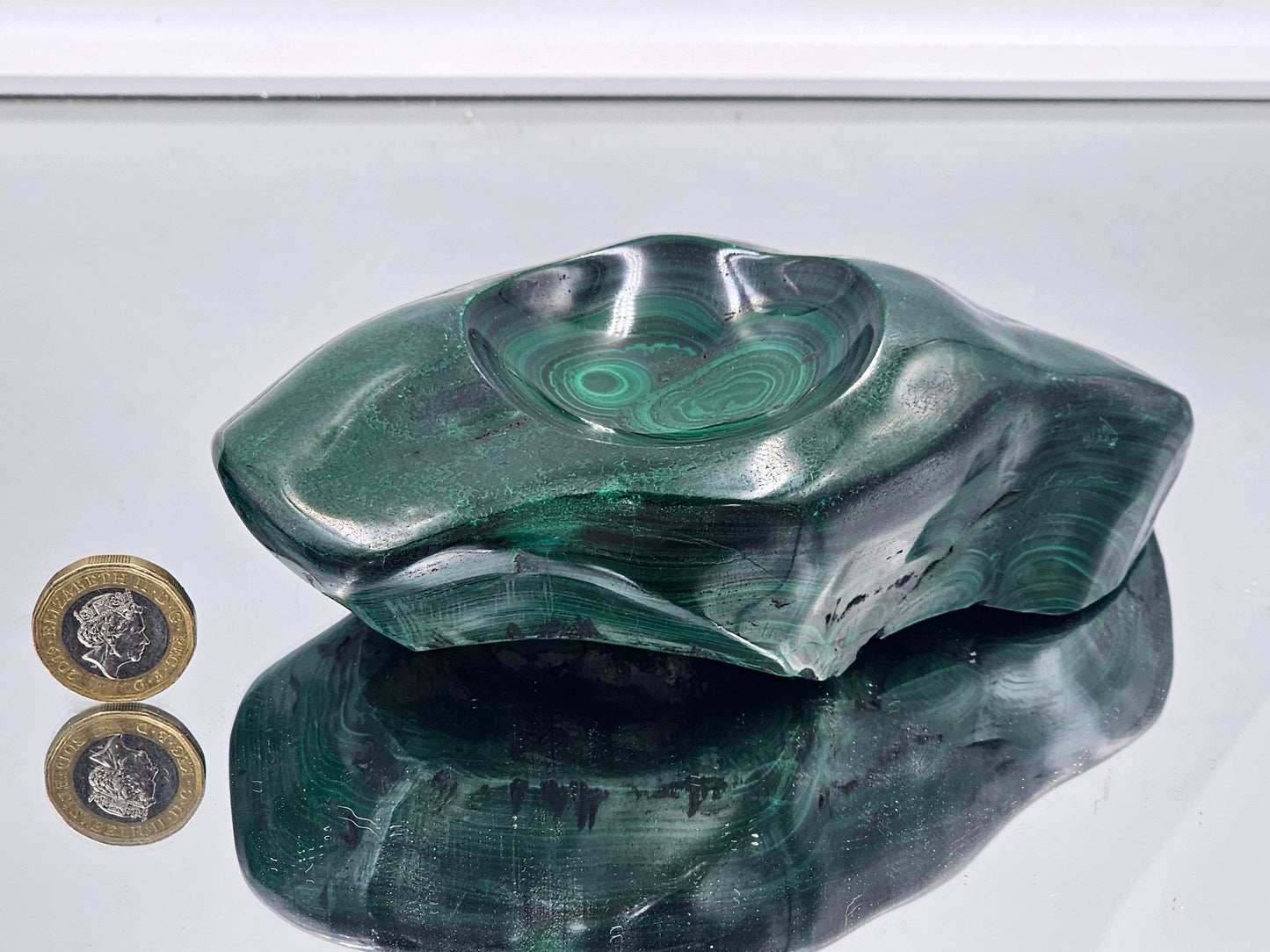 interior design malachite green crystal bowl