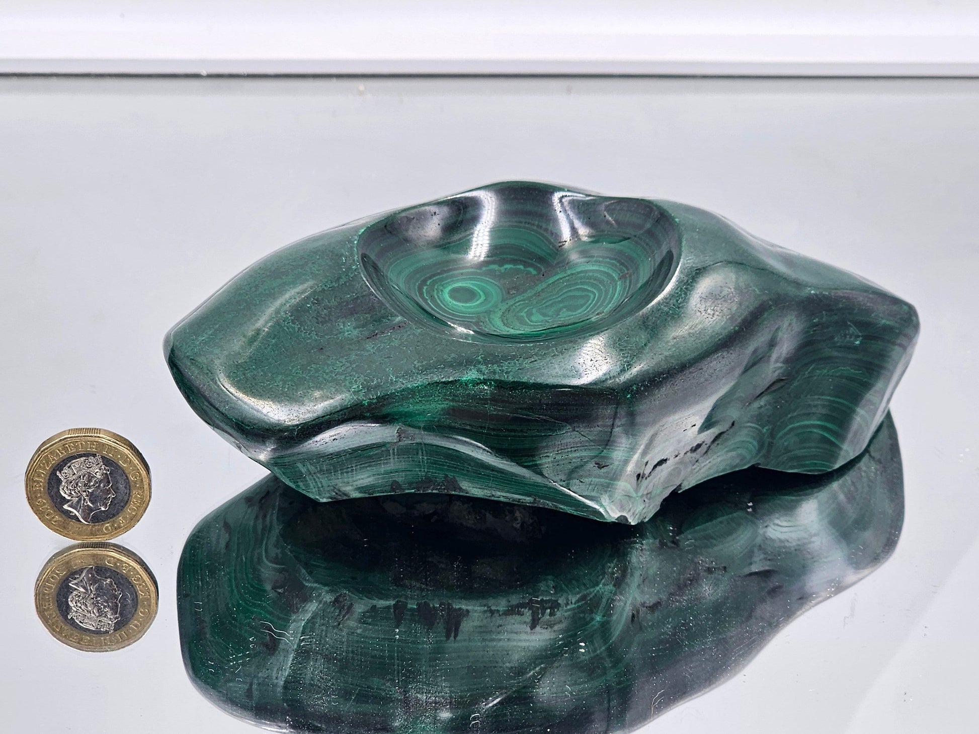 interior design malachite green crystal bowl