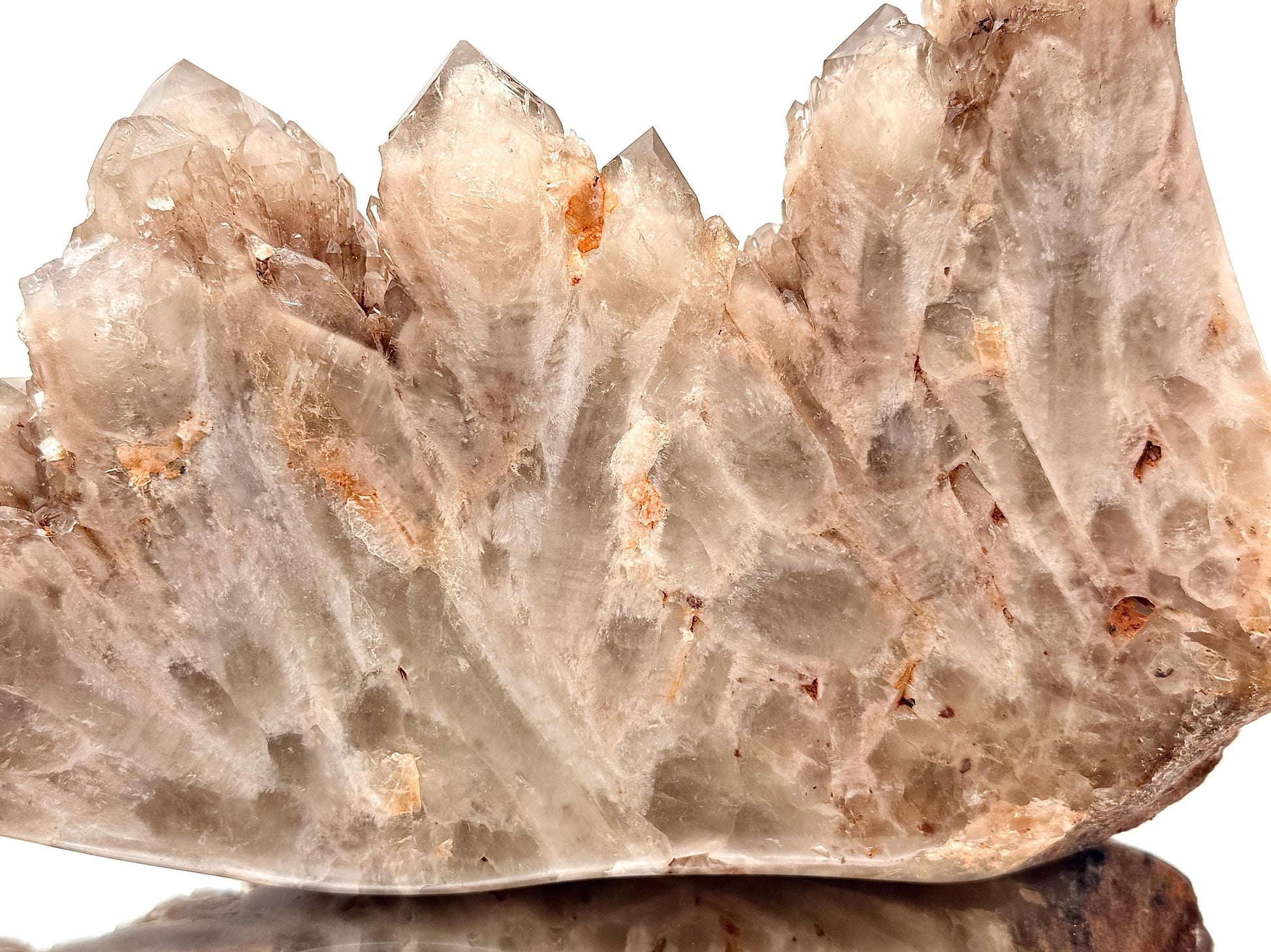 Large kundalini citrine crystal cluster display piece