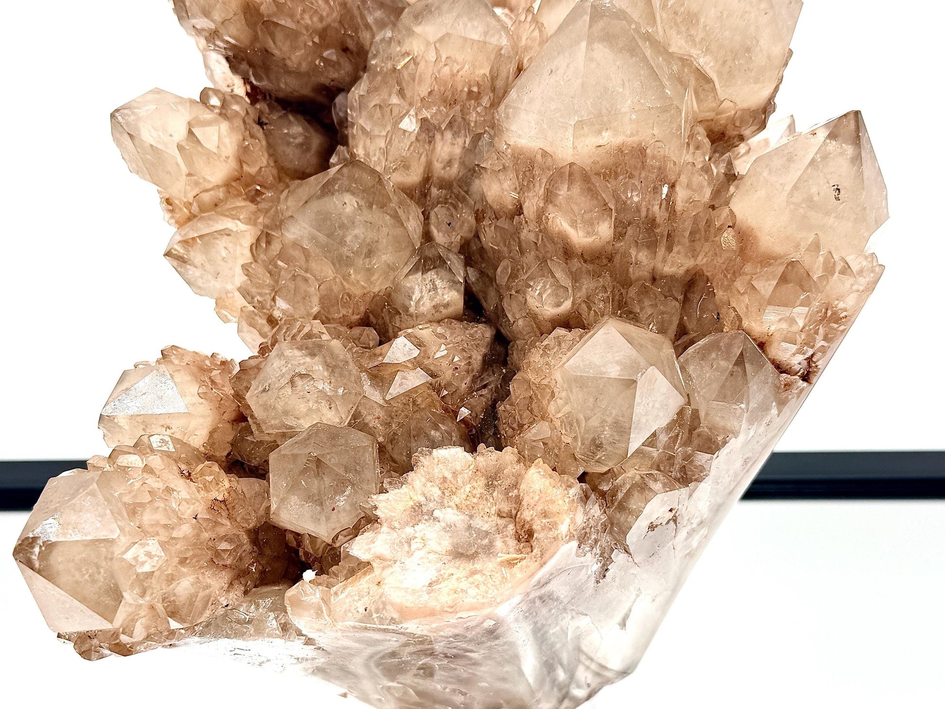 Kundalini citrine natural quartz crystal cluster display piece