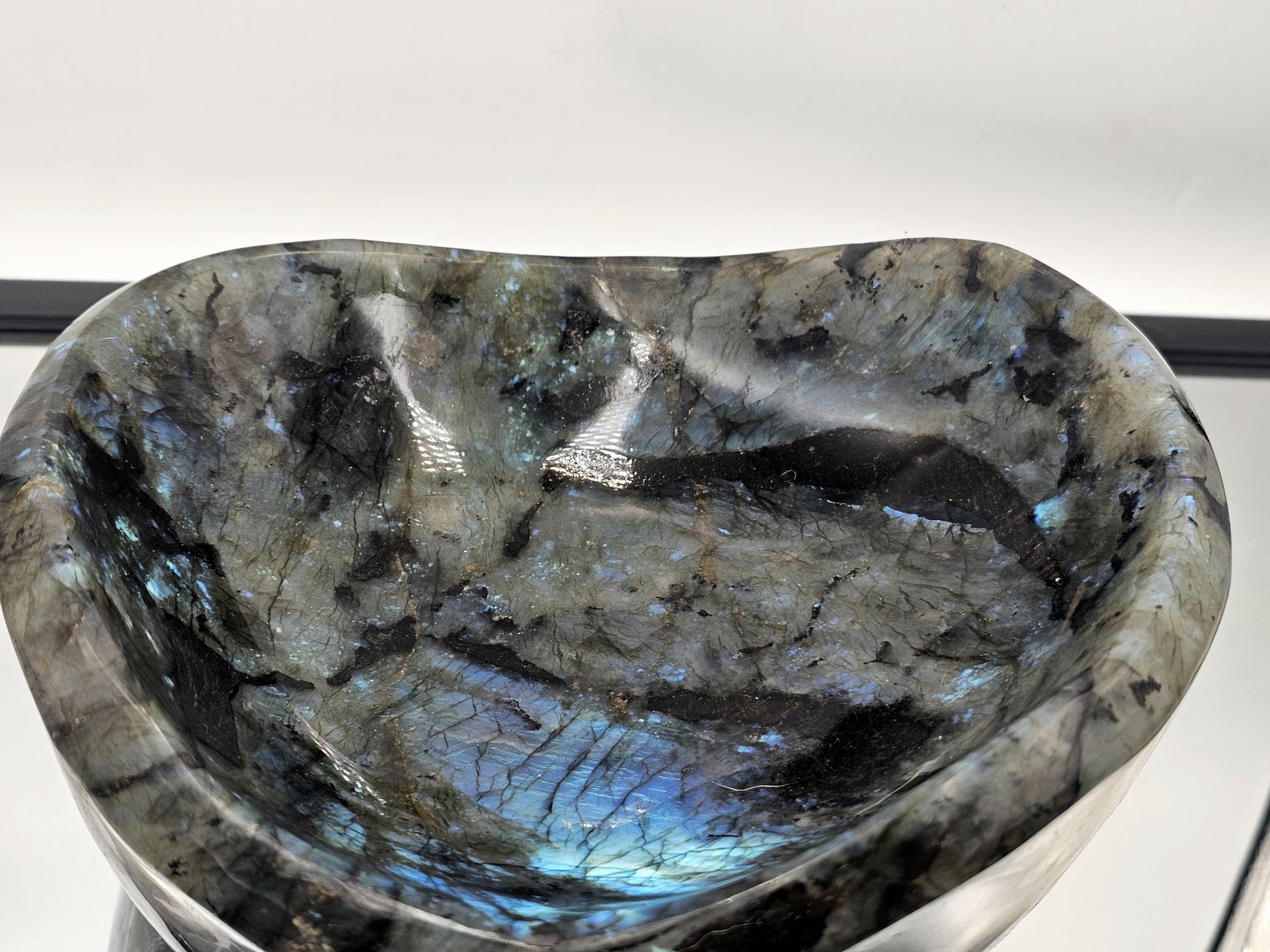 Labradorite bowl ideal for luxury interior styling