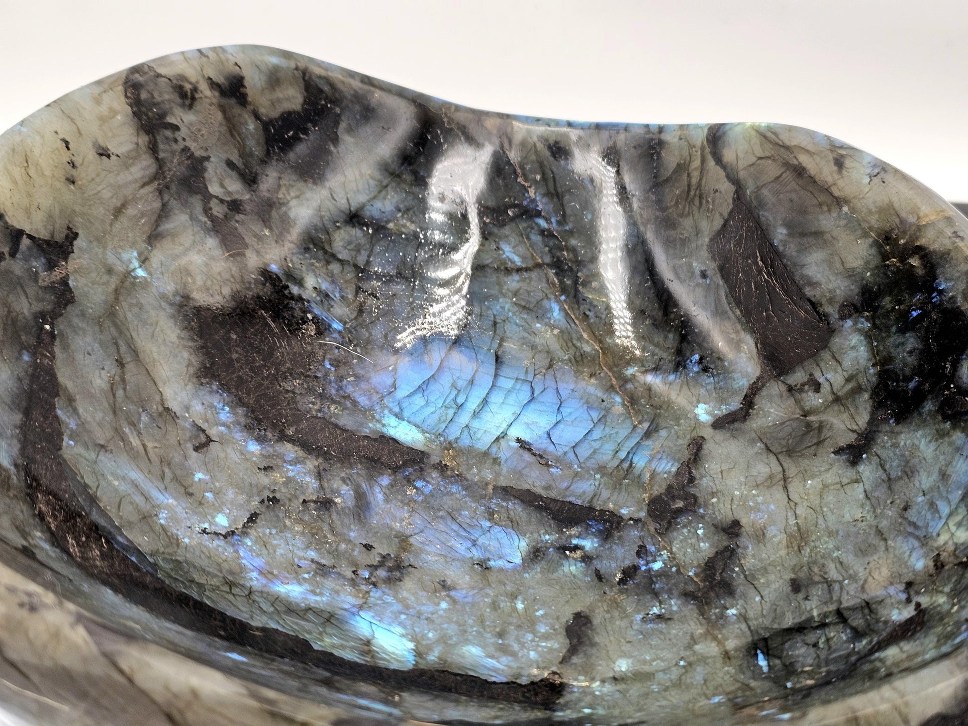 Labradorite bowl as a luxury crystal home accessory