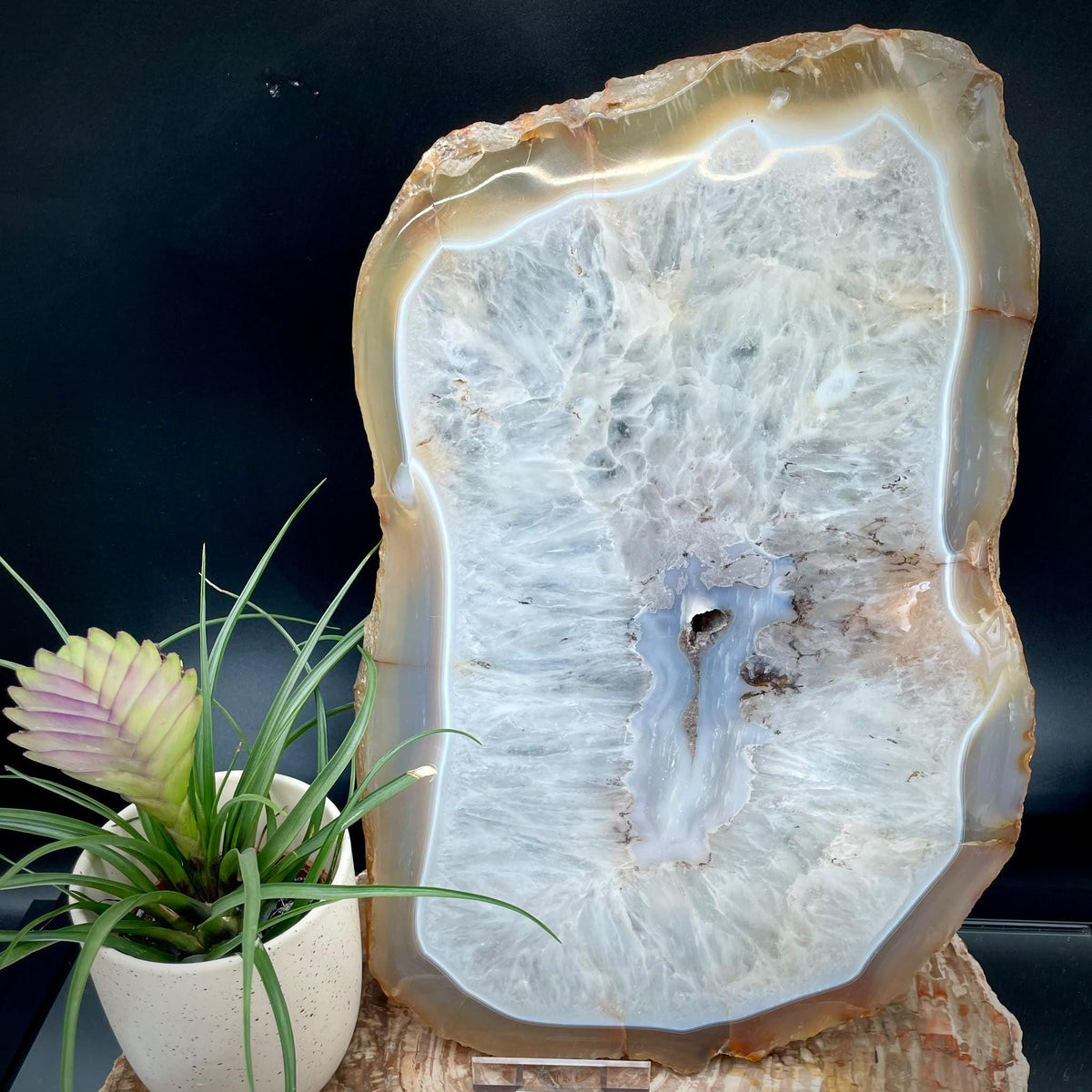 Large Agate slice table centrepiece for distinctive interiors