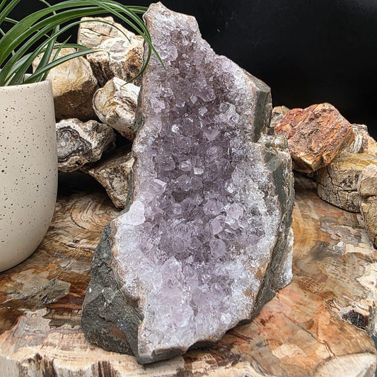 Large Brazilian Amethyst crystal decor piece