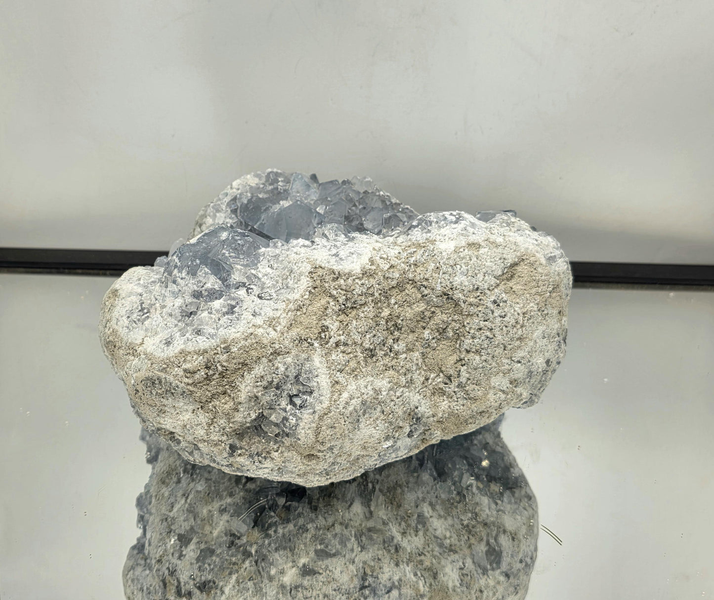 A large Celestite cluster, perfect for elegant home displays.