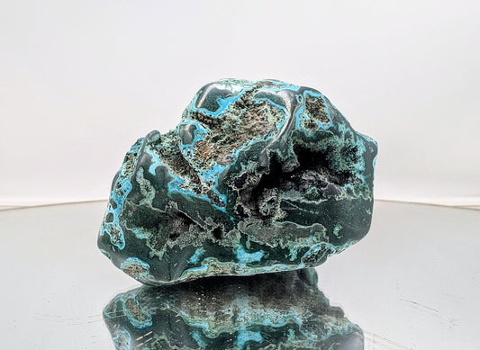 Large chrysocolla malachite stone with vibrant colors