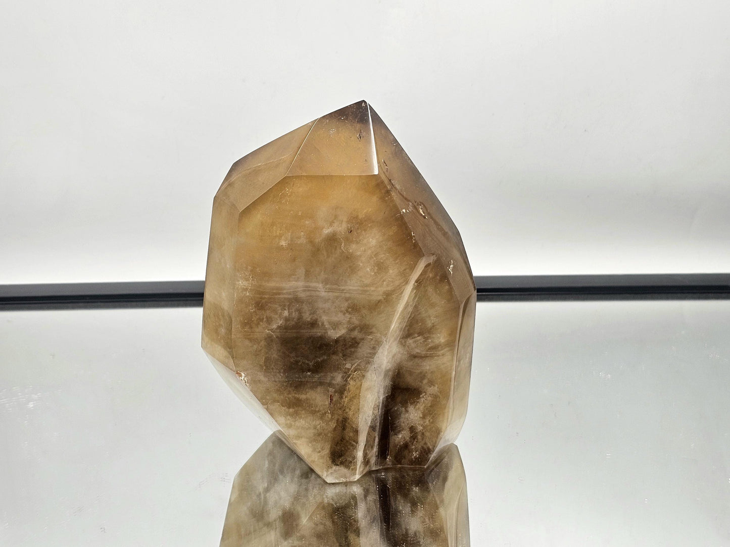 large hand-polished Citrine Crystal Prism from Madagascar.
