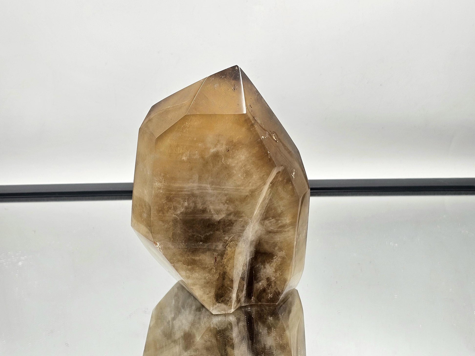large hand-polished Citrine Crystal Prism from Madagascar.