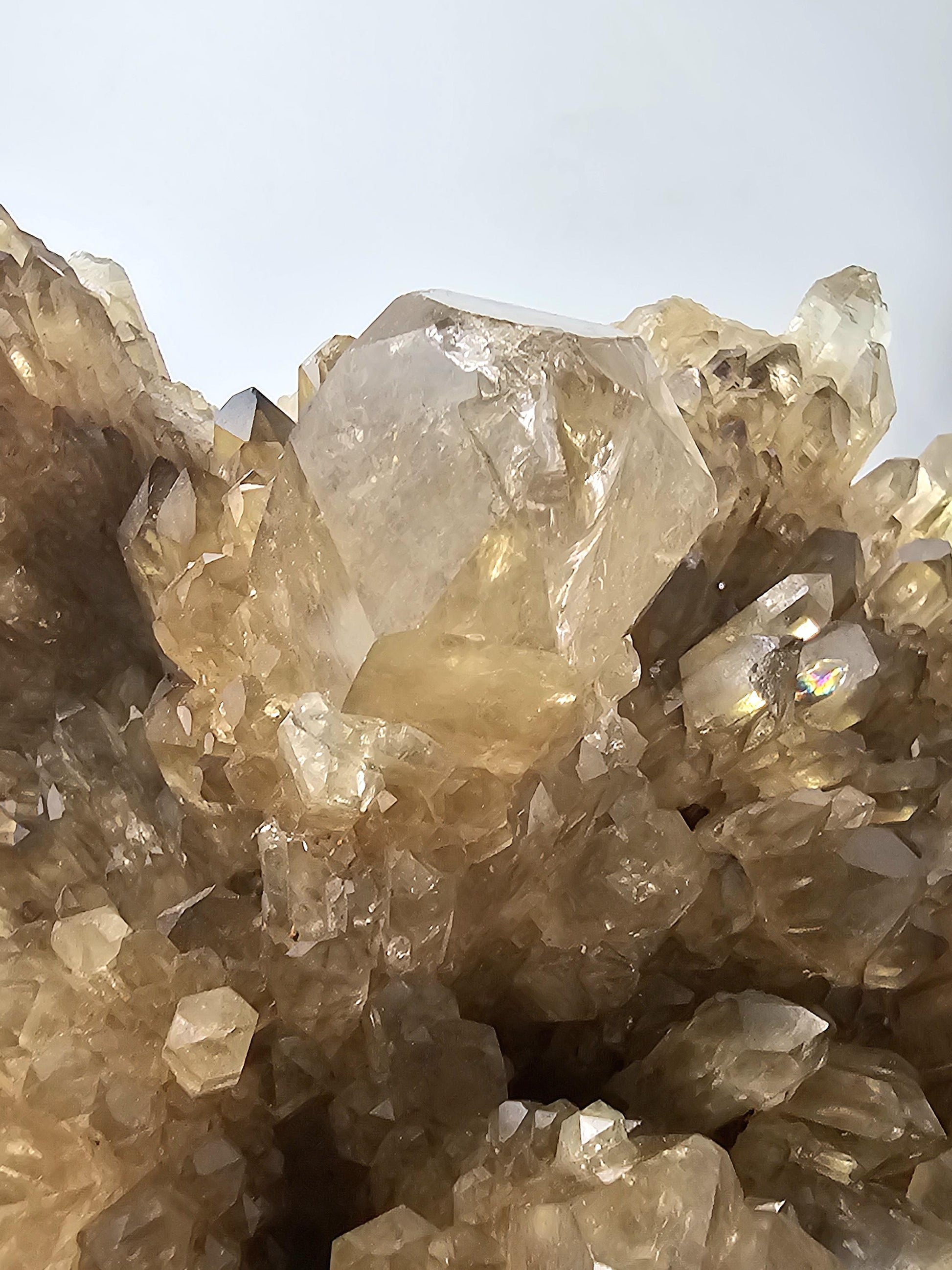 Large Kundalini Citrine crystal cluster, a powerful statement piece.