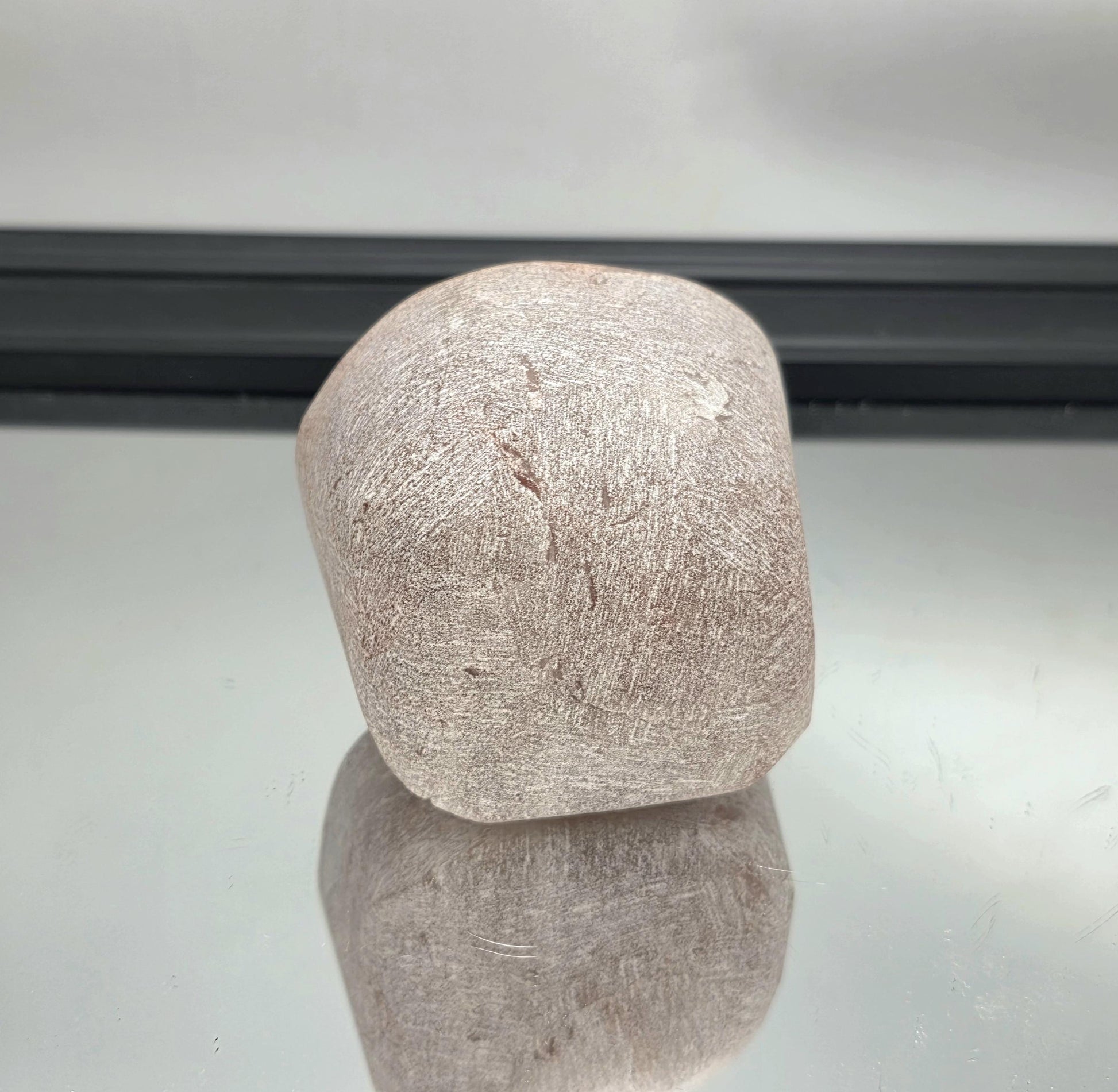 Large red-veined crystal egg quartz