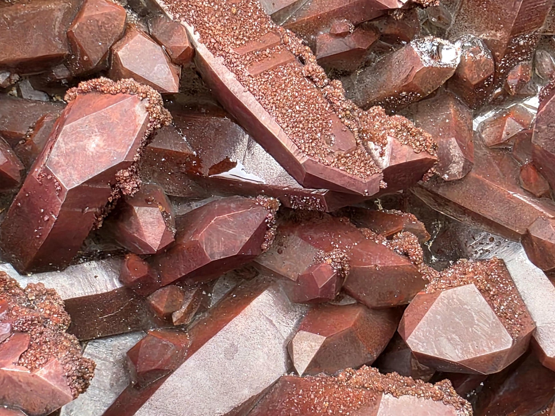 Hematite-stained Quartz geological specimen