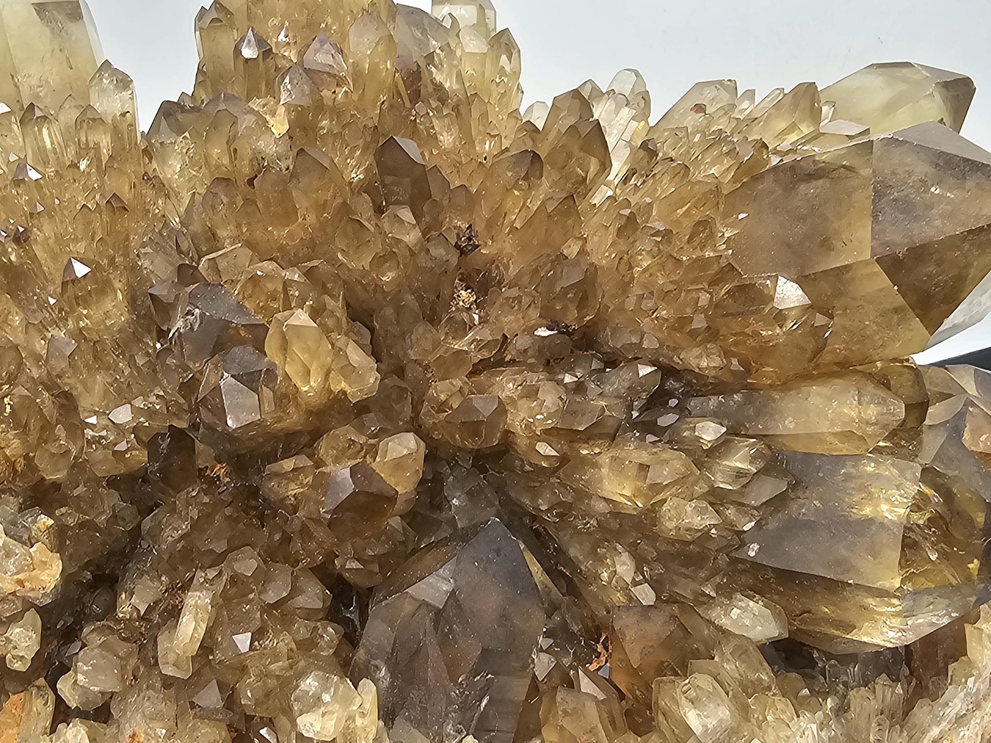 arge natural Kundalini Citrine crystal cluster, rare and stunning.