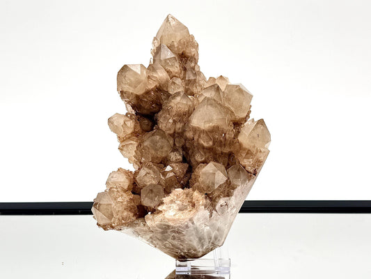 Large natural Kundalini citrine crystal cluster with polished edge