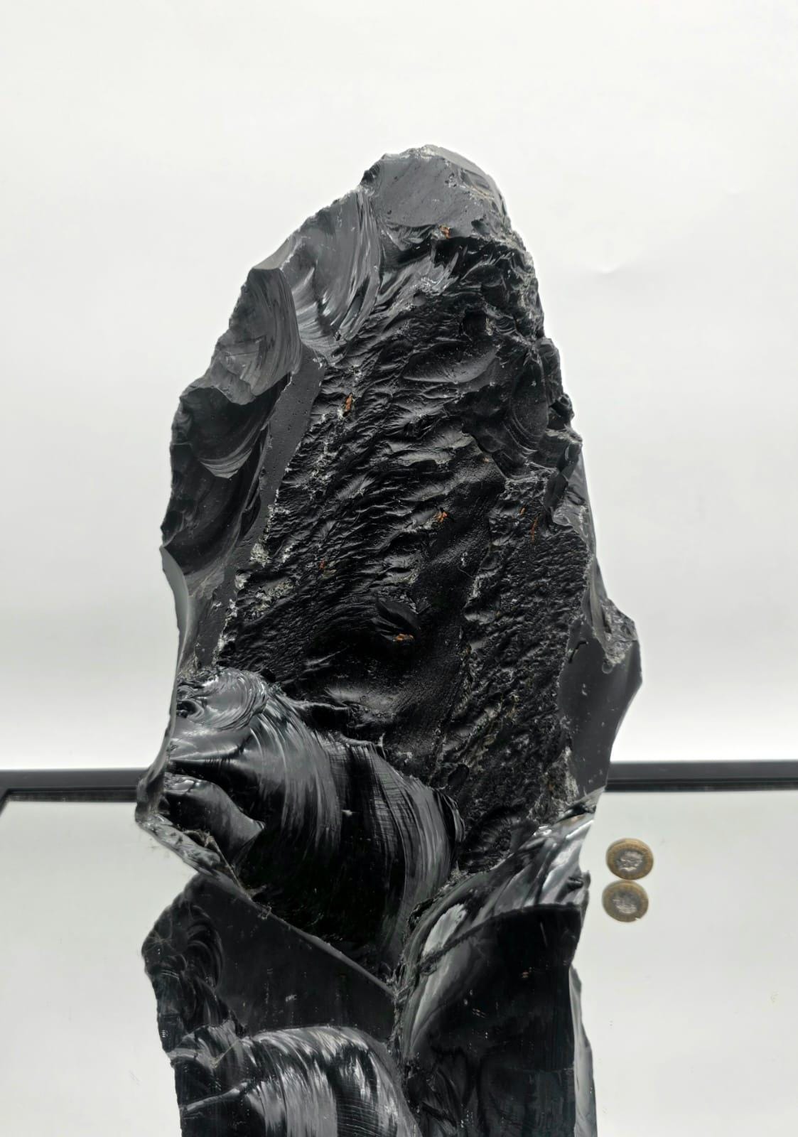 obsidian crystal large unique one of a kind display piece