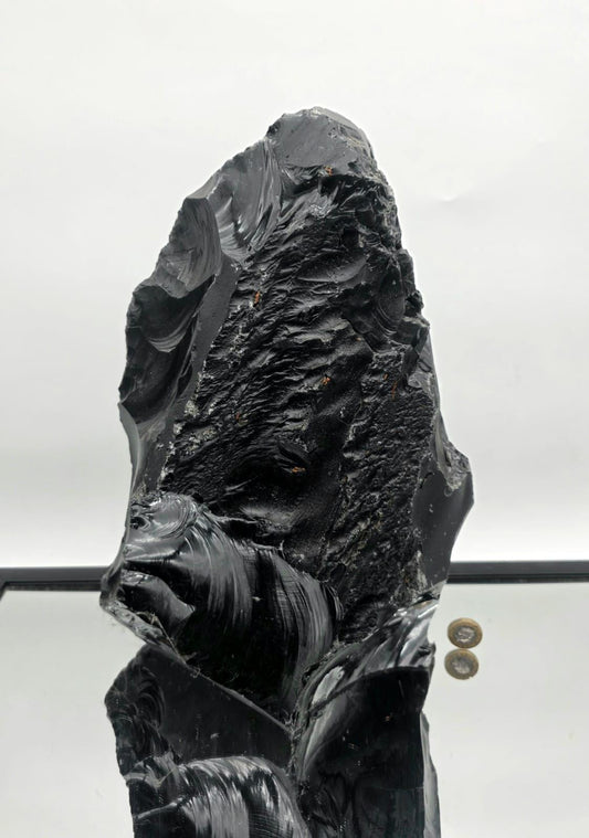obsidian crystal large unique one of a kind display piece