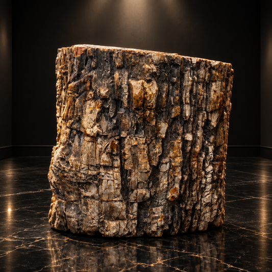 Large natural Petrified Wood stump weighing 27.3kg