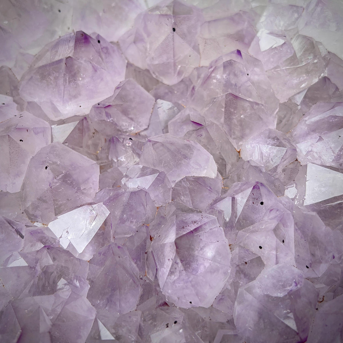 Large purple crystal geode for home interiors