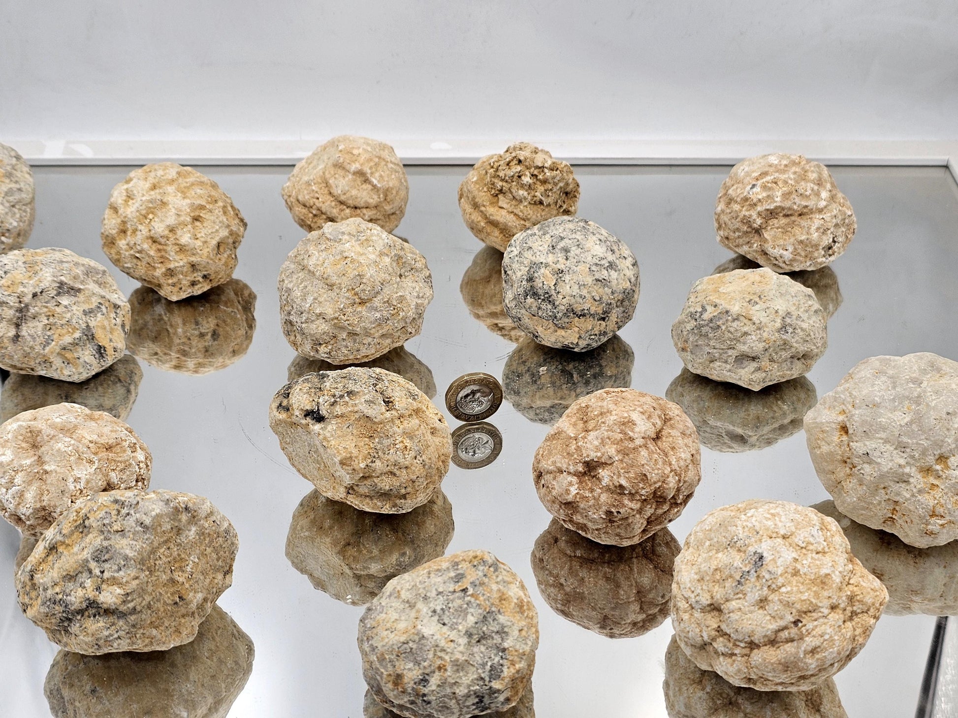 Large Moroccan quartz geodes unbroken