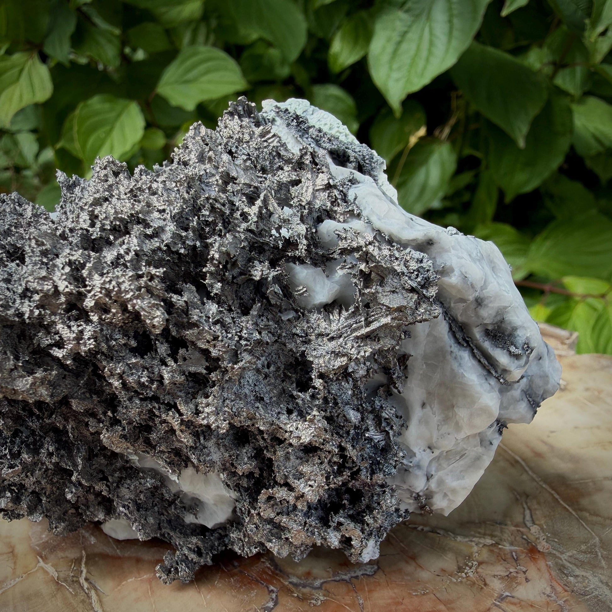 Large 925g silver mineral specimen from Bou Azzer Morocco