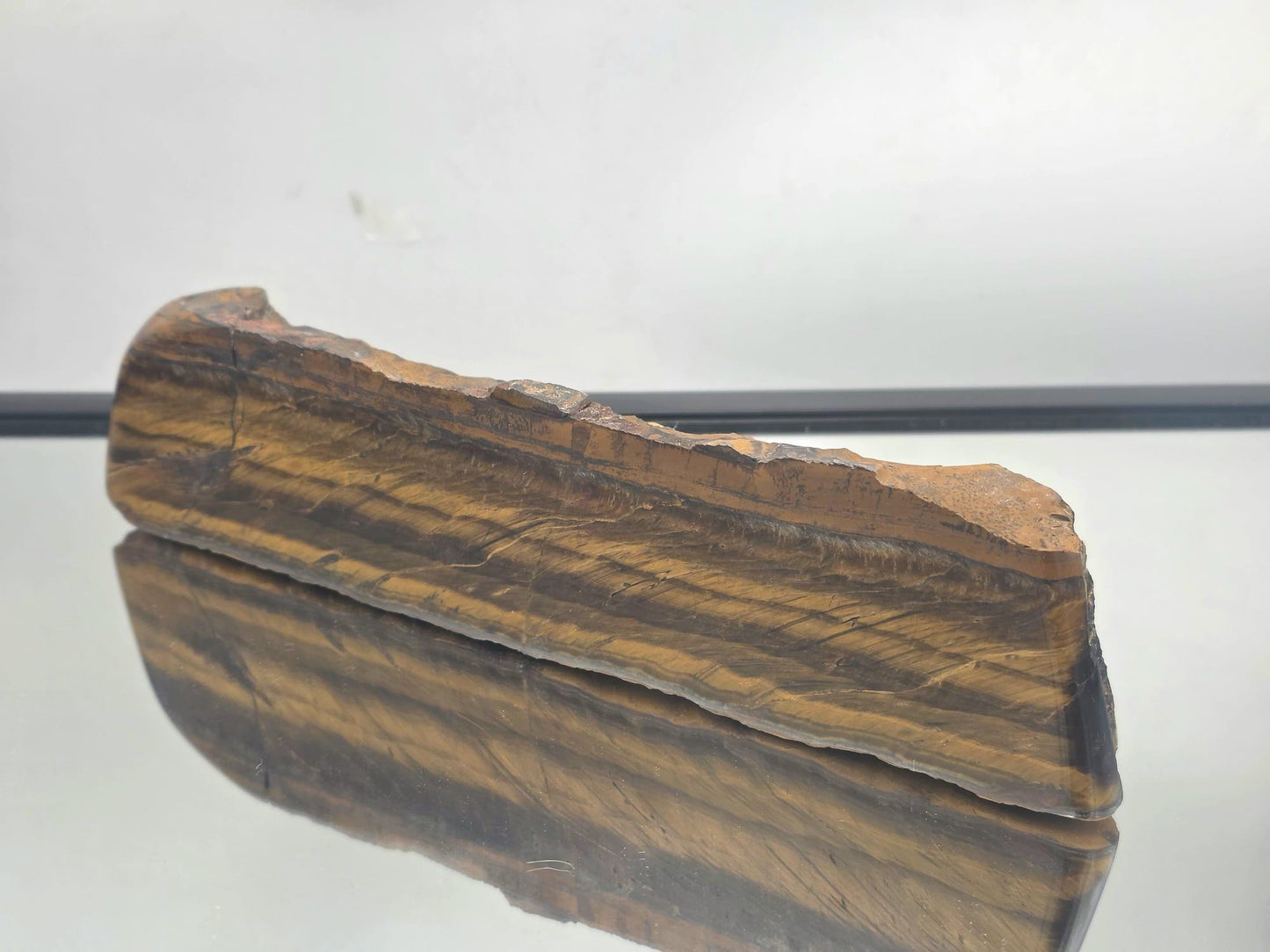 Large Tiger’s Eye crystal slice ideal for display or collection
