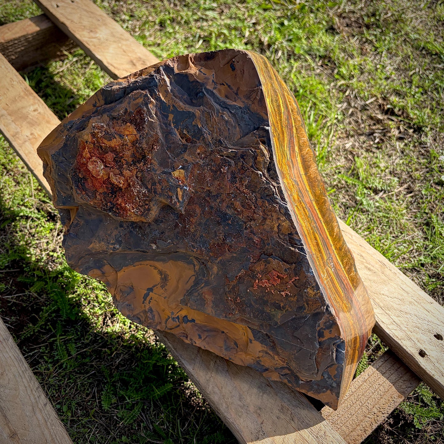 Large Tigers Eye natural stone for distinctive home decor
