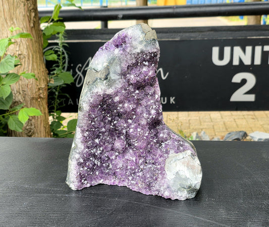Large freestanding Uruguayan Amethyst crystal cluster