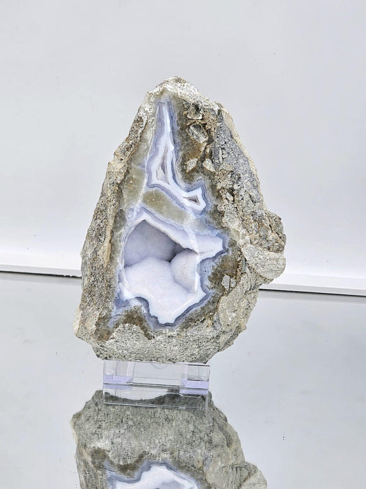 large blue agate crystal
