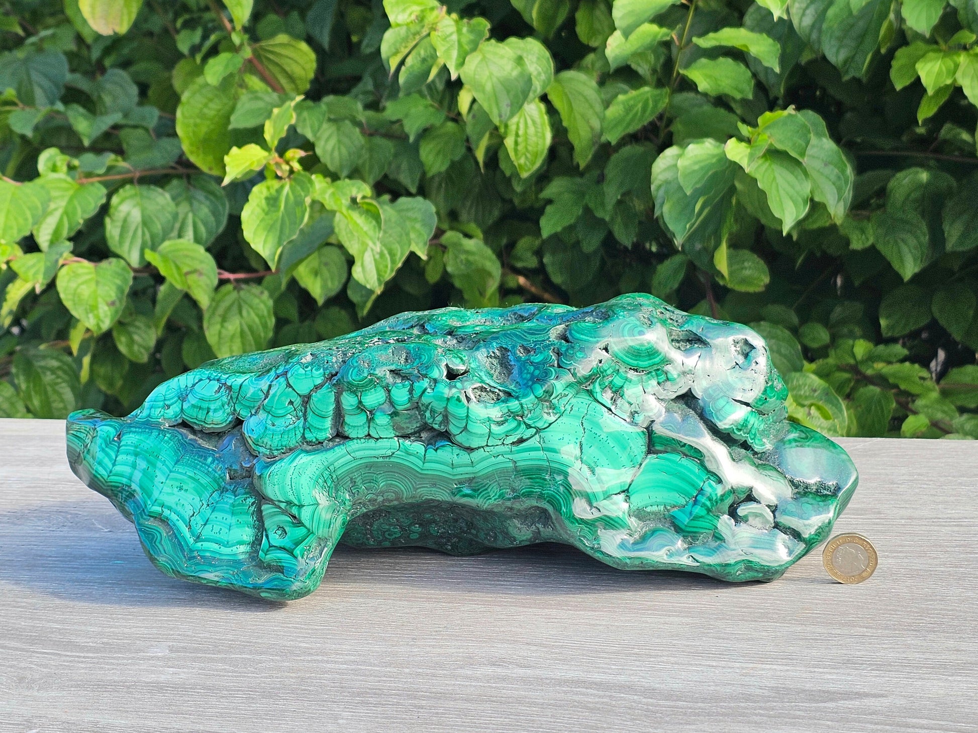 large malachite crystal interior design