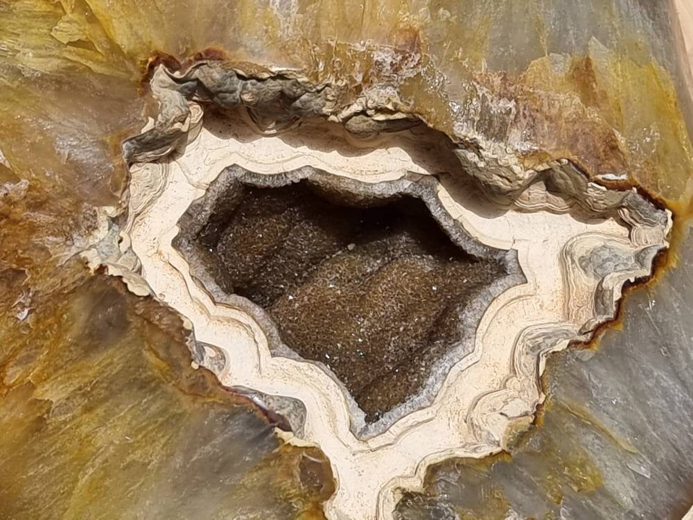 large natural carnelian geode